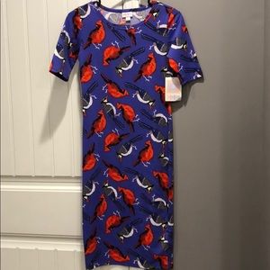 Lularoe Julia Dress Cardinal Birds